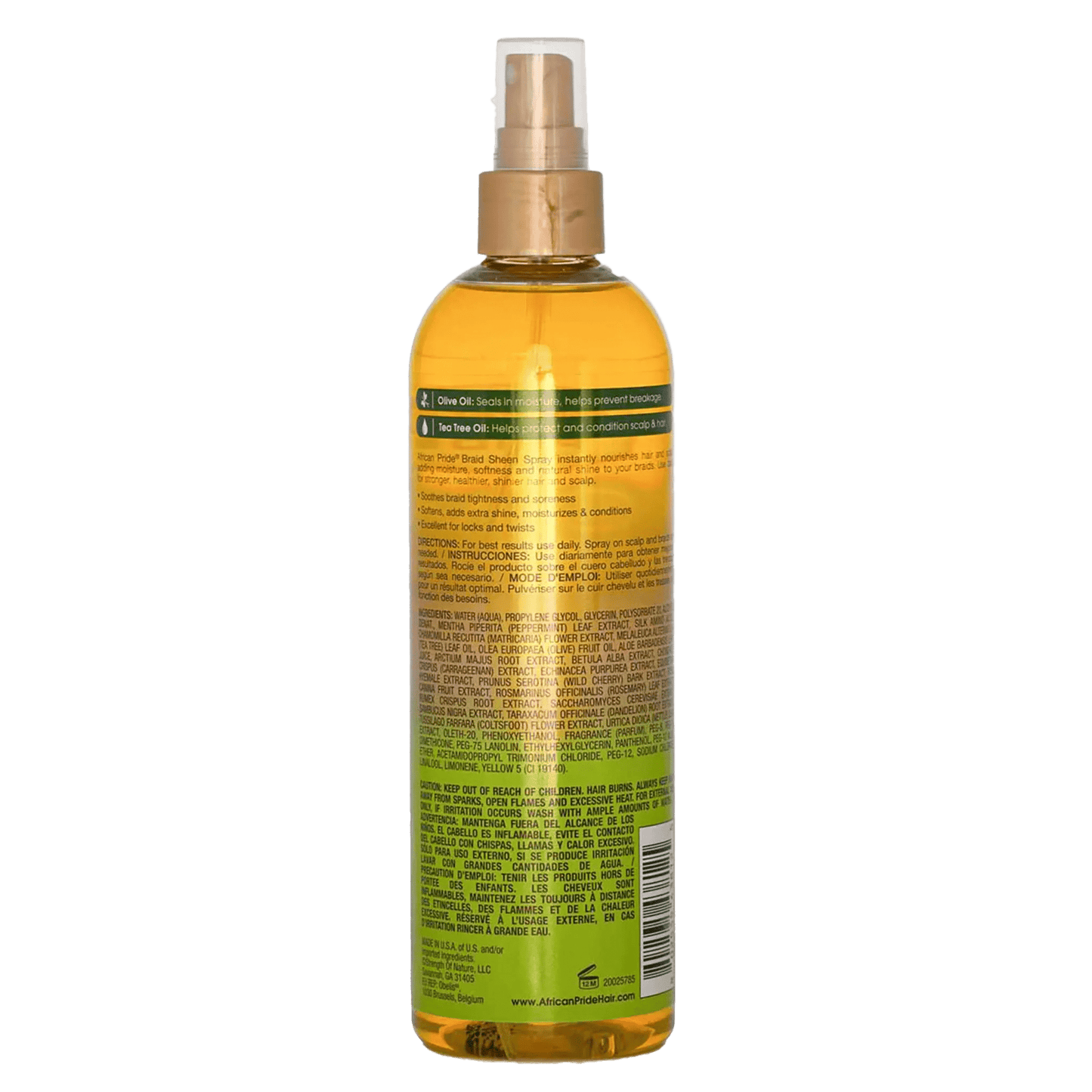African Pride Olive Miracle Braid Sheen Spray 355ml - UREMBO Beauty