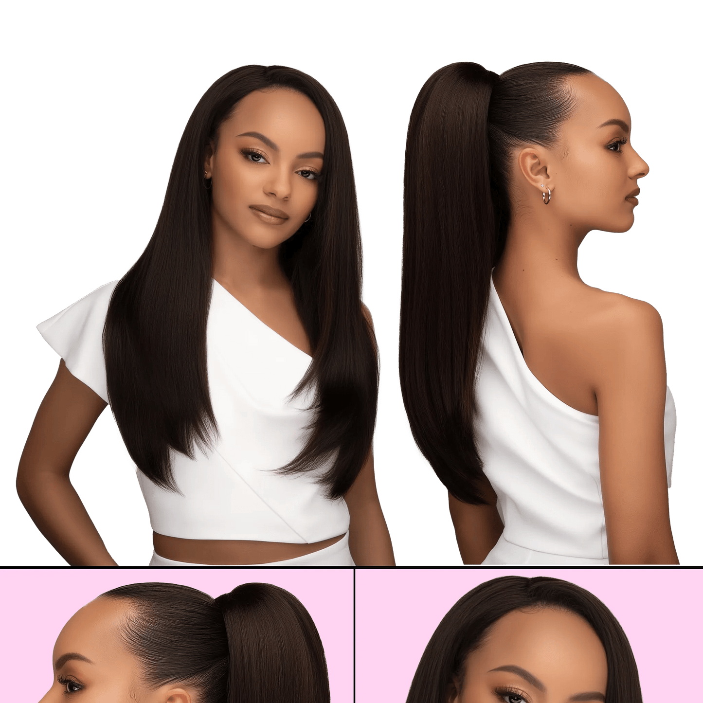 FEME 2 - in - 1 Halbperücke & Ponytail – Nadia - UREMBO Beauty