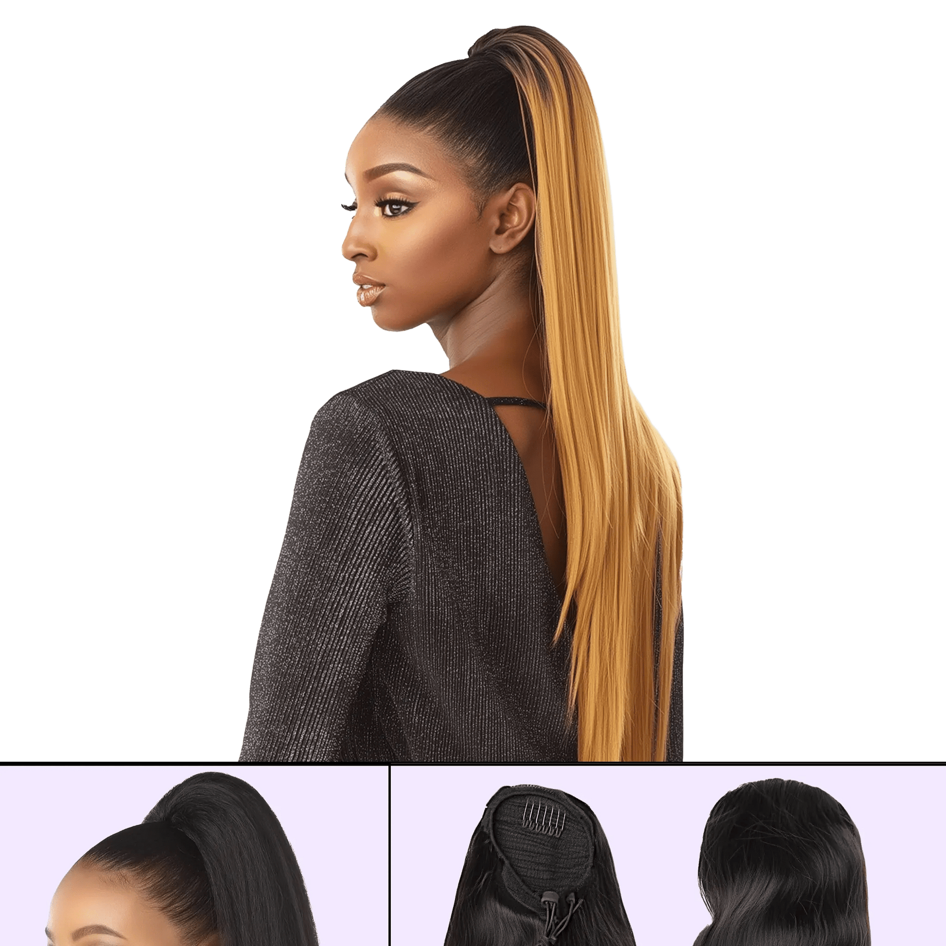 Sensationnel Instant Pony – Simply Straight Drawstring Ponytail - UREMBO Beauty