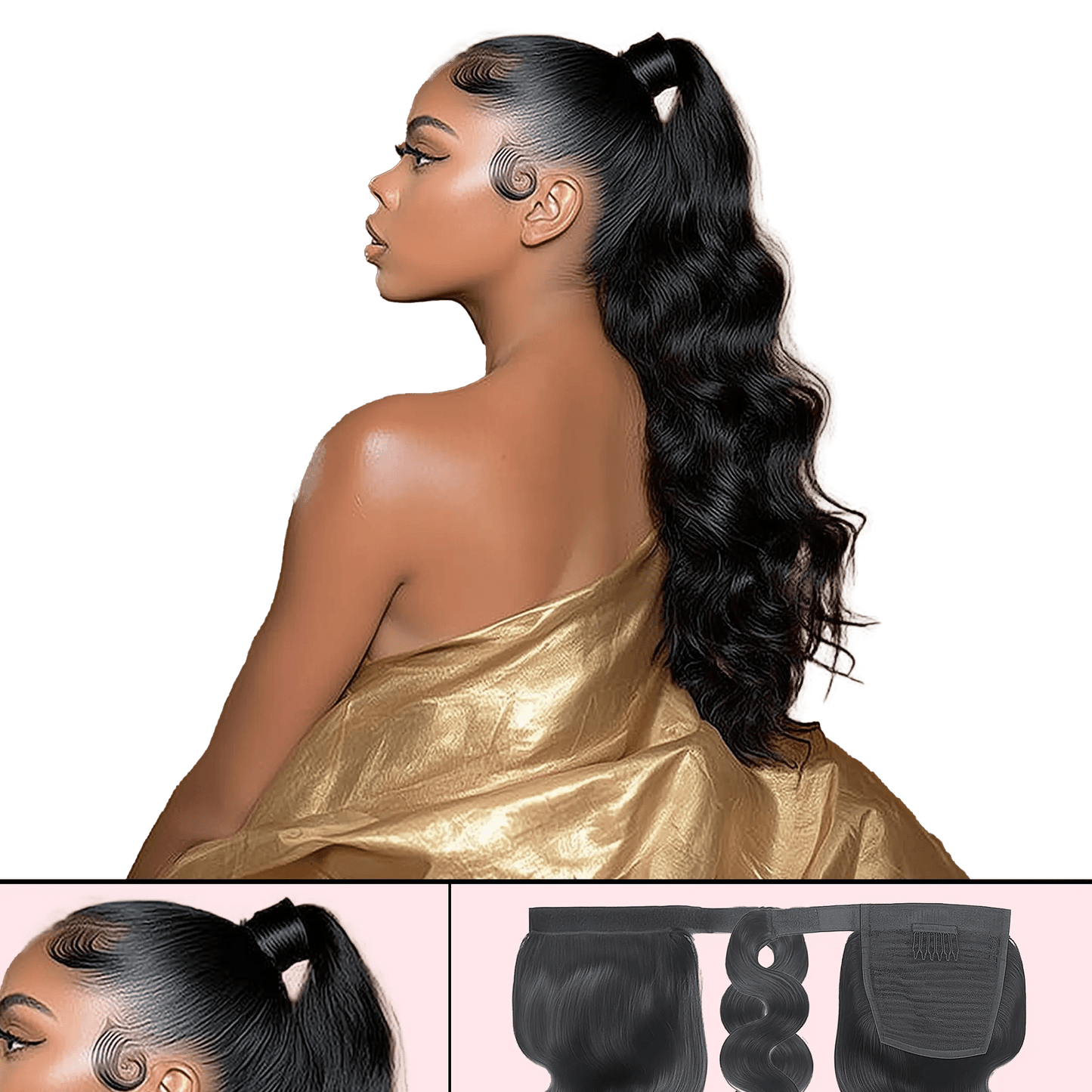UREMBO Body Wave Wrap Ponytail – Echthaar - UREMBO Beauty