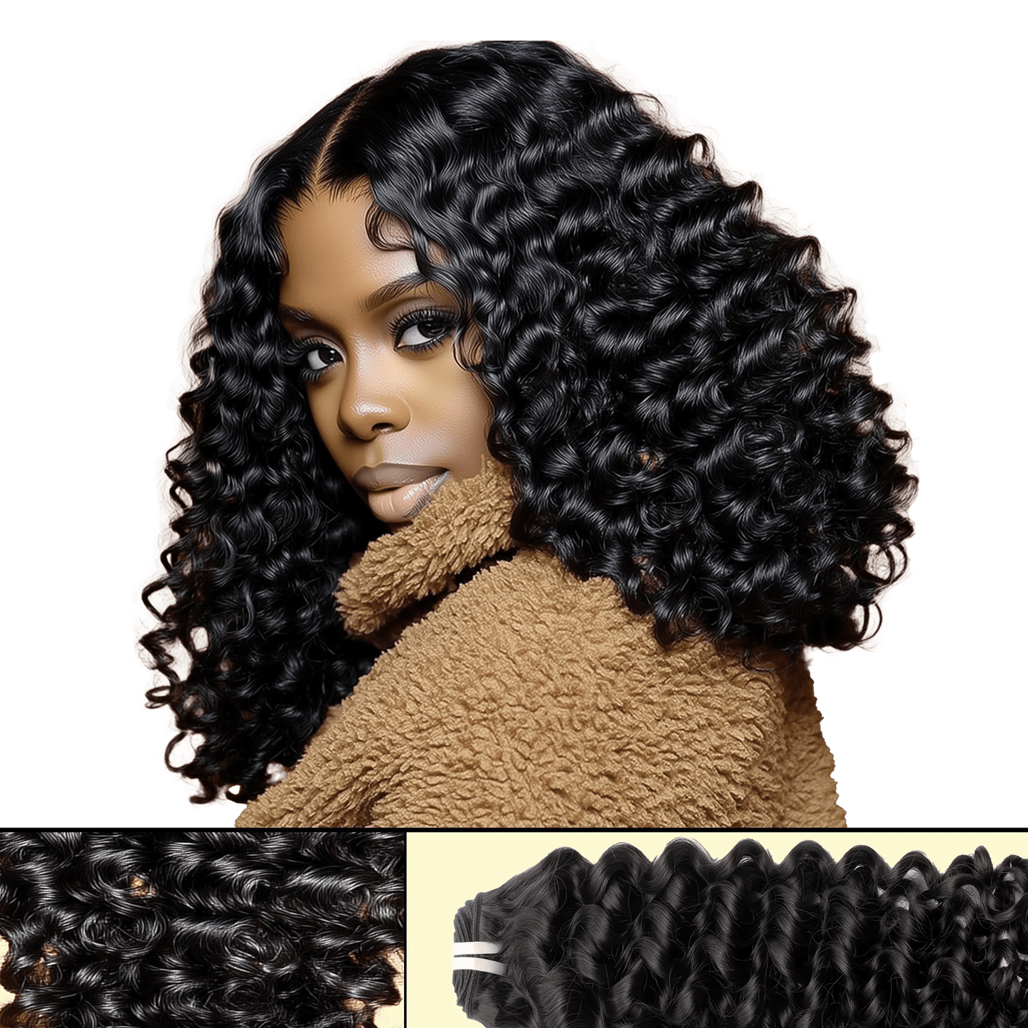 UREMBO Jerry Curl Weft Extensions – Echthaar Weave Tresse 100g - UREMBO Beauty