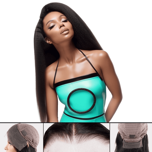 UREMBO Kinky Straight 13x4 Frontlace Wig – Echthaarperücke - UREMBO Beauty