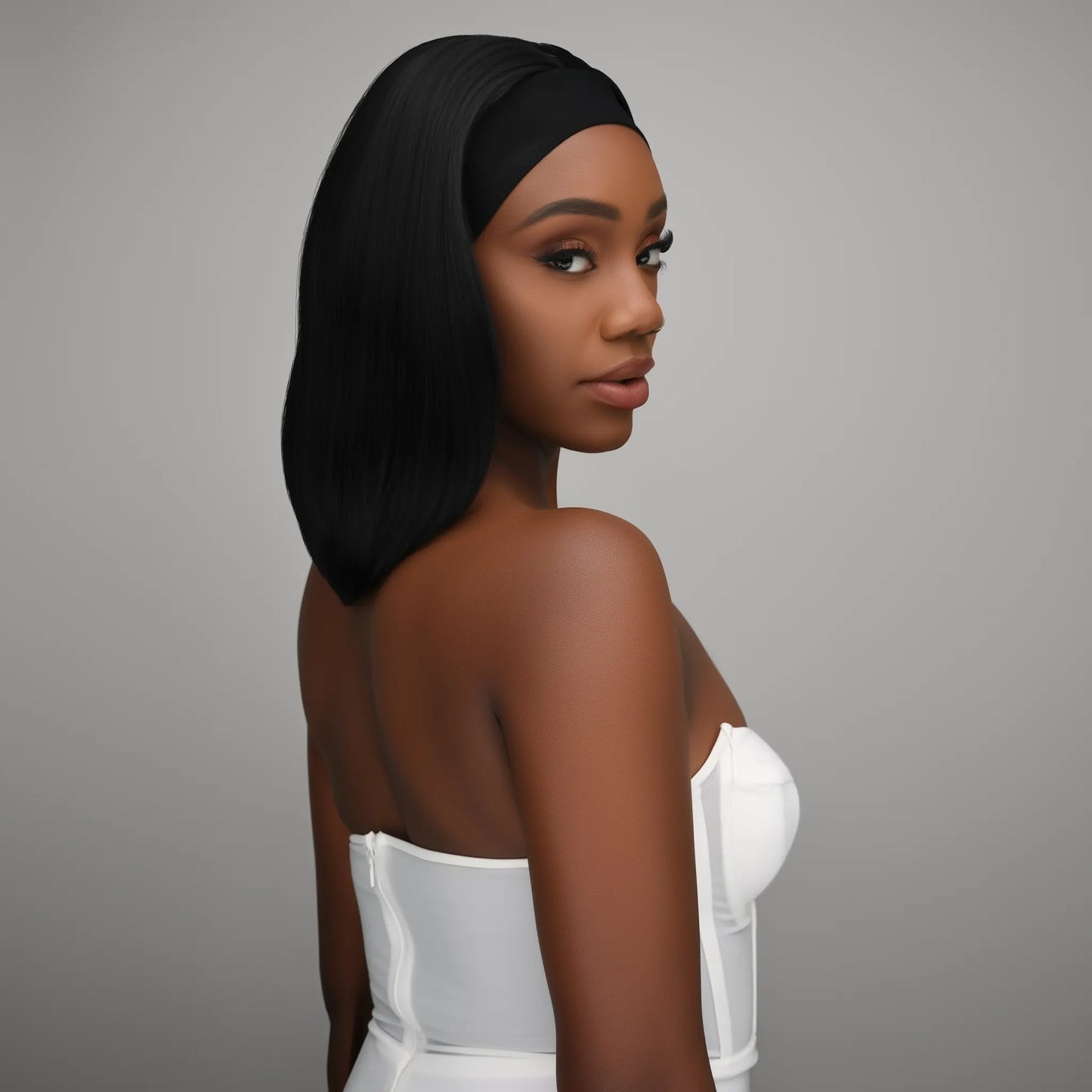 FEME 2 - in - 1 Halbperücke & Ponytail – Eva - UREMBO Beauty