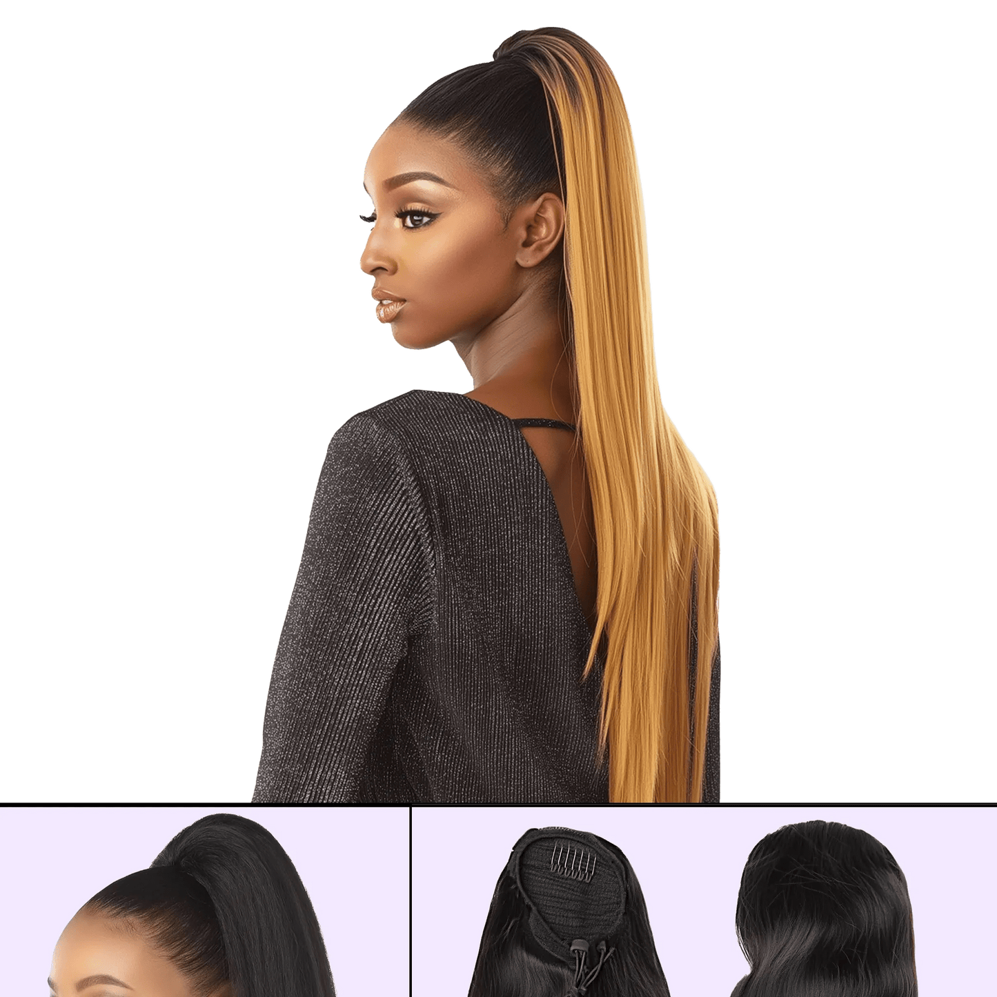Sensationnel Instant Pony – Simply Straight Drawstring Ponytail - UREMBO Beauty