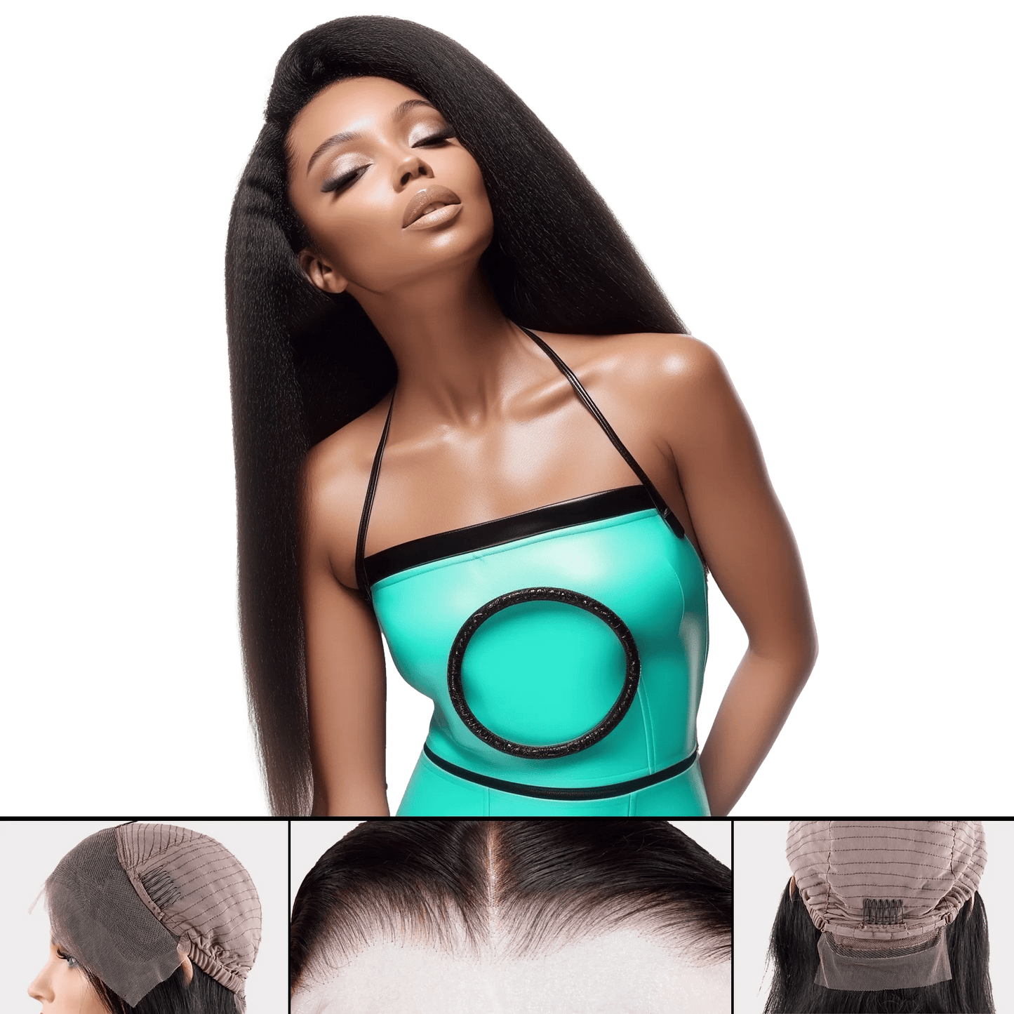 UREMBO Kinky Straight 13x4 Frontlace Wig – Echthaarperücke - UREMBO Beauty